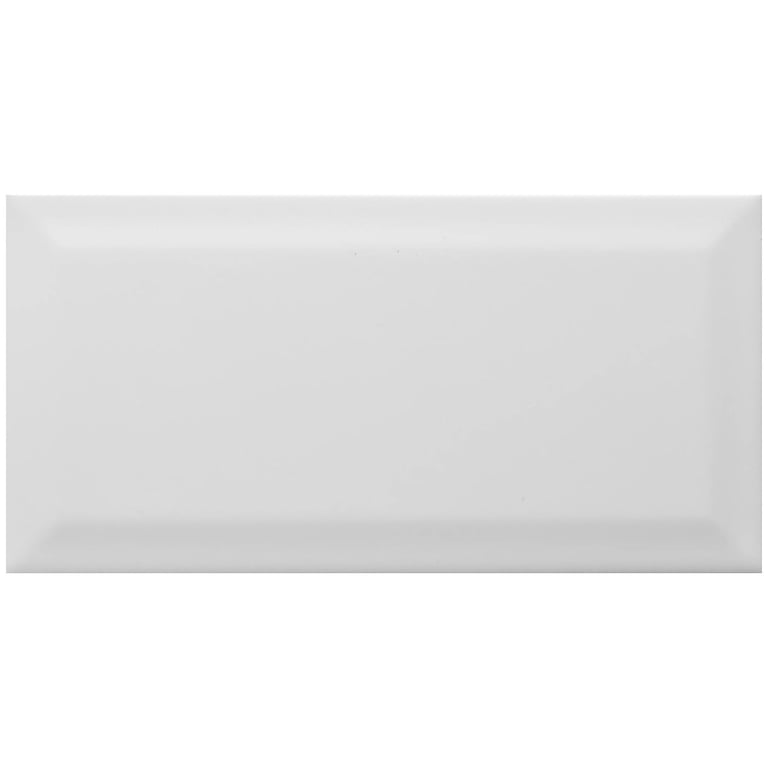 Eliane White Gloss Metro Ceramic Indoor Wall Tile, Pack of 50, (L)200mm (W)100mm (4 packs available)