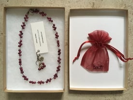 NEW Beaded Necklace & Bracelet Gift Box Set Ltd Edition Hand Crafted Jewellery