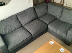 Dark grey 4 seater corner sofa