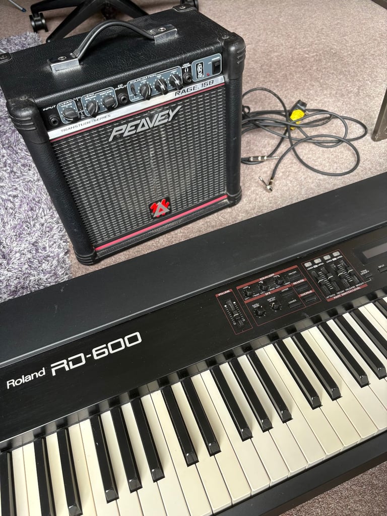 Roland RD-600 Digital Piano with Peavey Rage 158 Transtube Series Amplifier