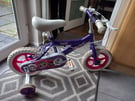 Kids girls 12inch Purple bike