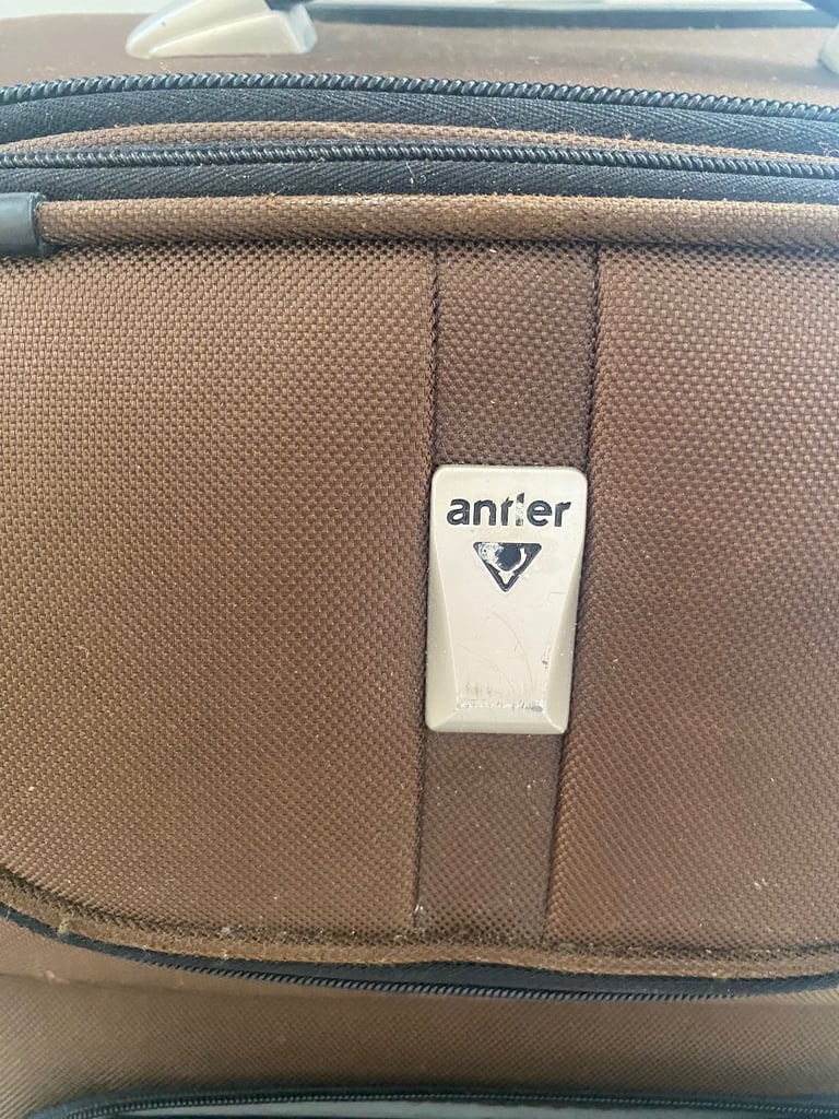 Antler small luggage with wheels,expendable telescopic handle 