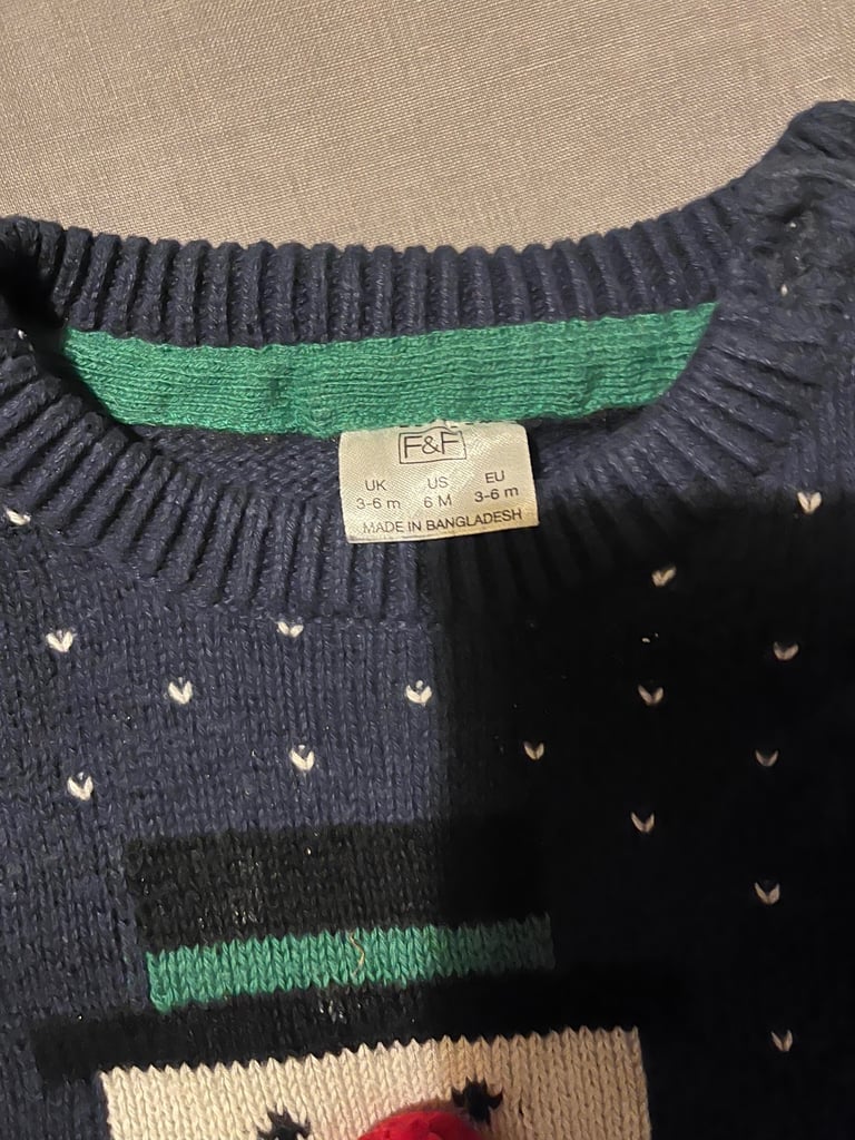 Christmas jumper age 3-6 months 