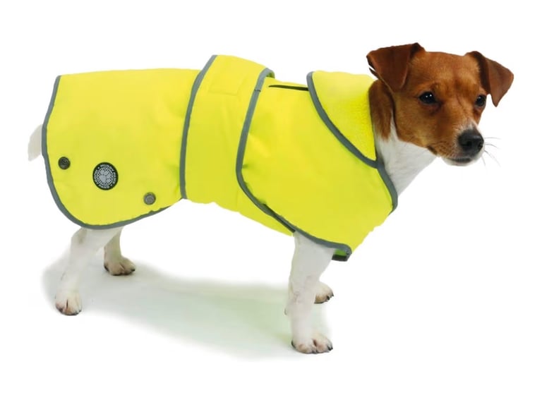 2 brand new ancol storm guard high Viz dog jackets