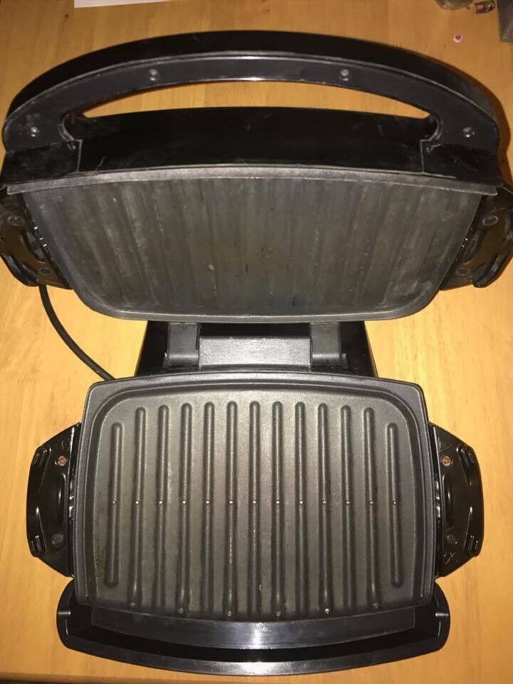 Used George Foreman  5-Burger Grill with Removable Plates