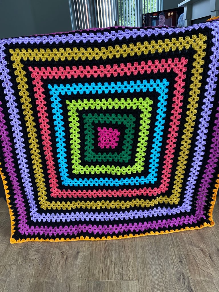 New handmade crochet blanket. Approx 40 inches square