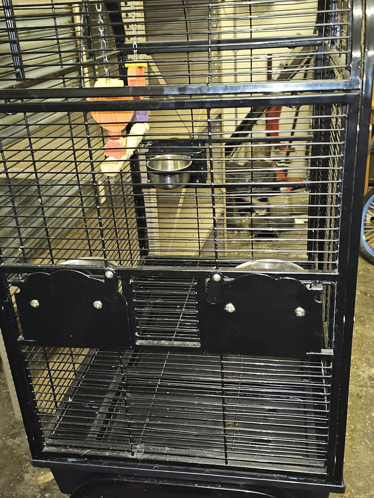 Small medium and large bird cages