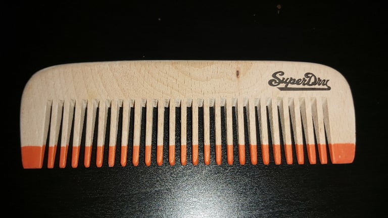 New SuperDry Vegan Wooden Hair Comb