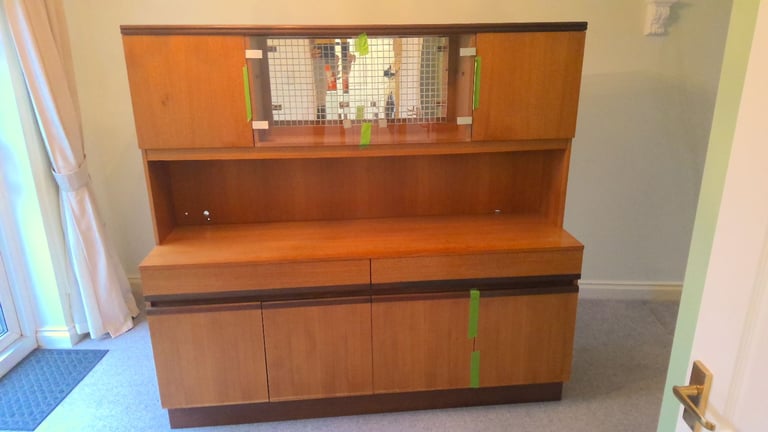 image for vintage g-plan sierra highborad teak display cabinet / drinks cabinet