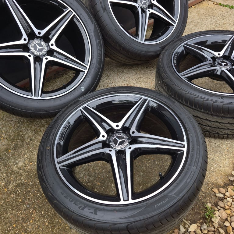Genuine Mercedes E Class AMG 18" Alloy Wheels W213 Night Edition Goodyear