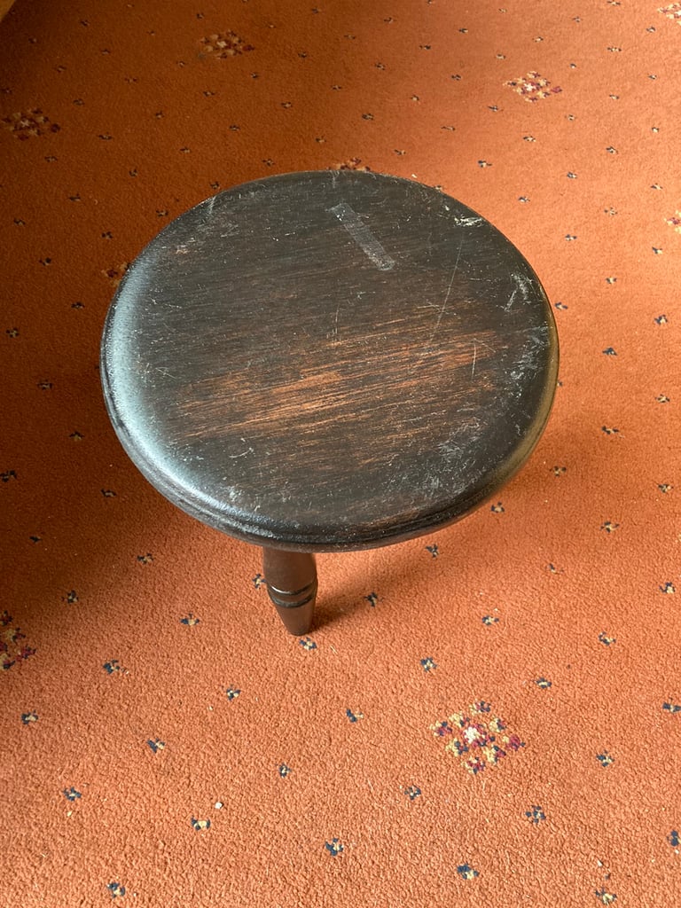 Small stool dark wood ideal Diy project 
