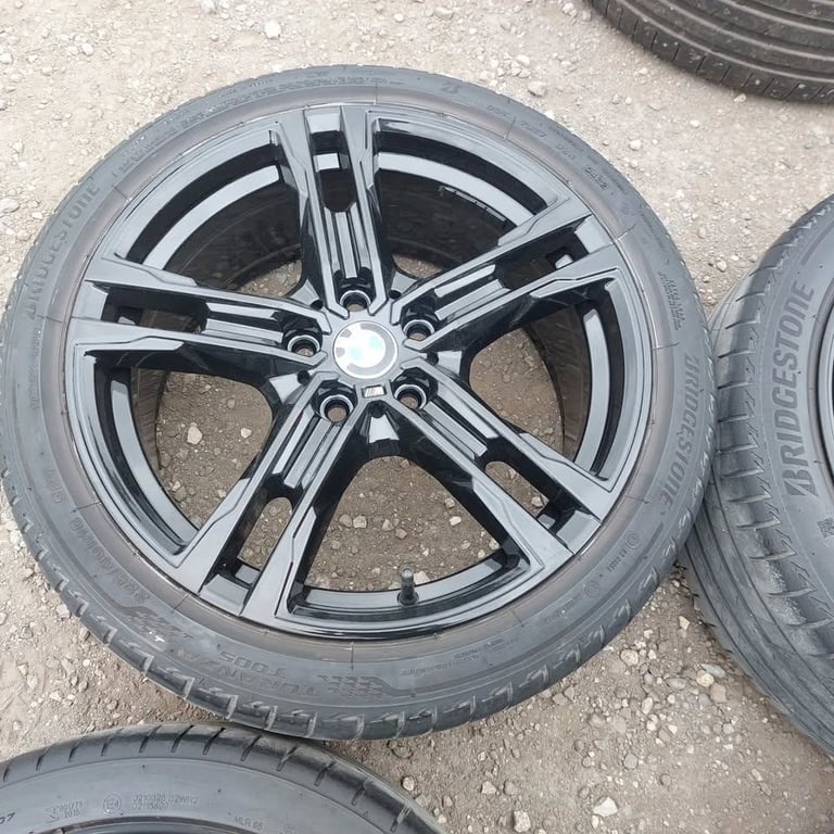 GENUINE BMW 2 SERIES 18 ALLOY WHEELS 5 X 112 GOOD TYRES VW AUDI CADDY VAN ETC