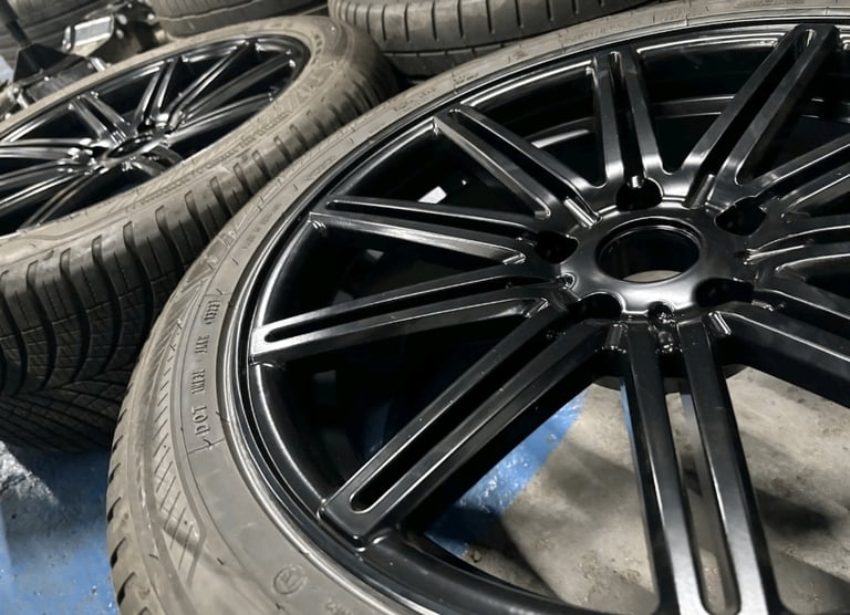 19 AXE ALLOY WHEELS ALLOYS RIMS GOODYEAR TYRES VW TRANSPORTER 5x120 ALL SEAON