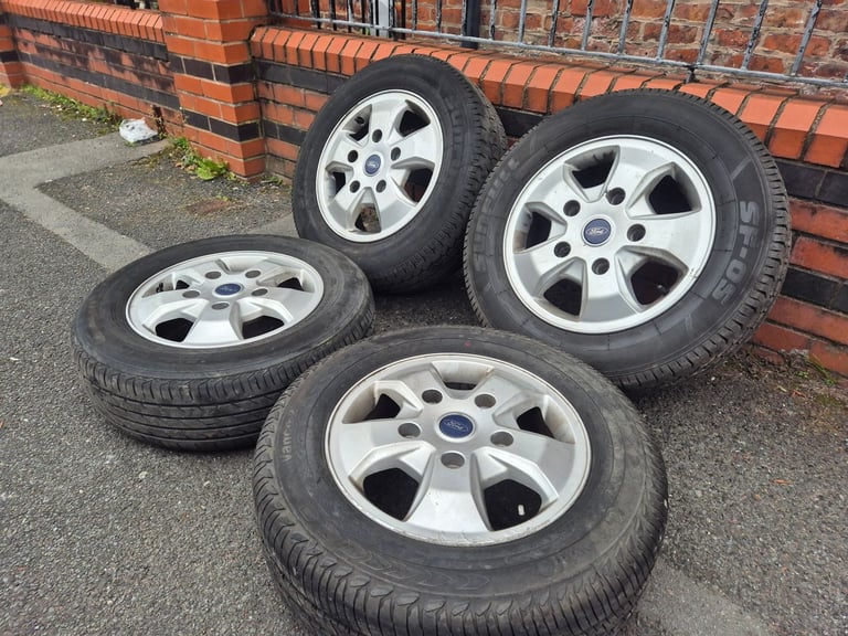 image for 🌟Genuine Ford transit 16 inch alloy wheels with MATCHING NEW TYRES 7M++