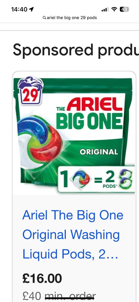 Brand new Ariel pack £14