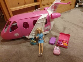Barbie plane with doll and accessories 