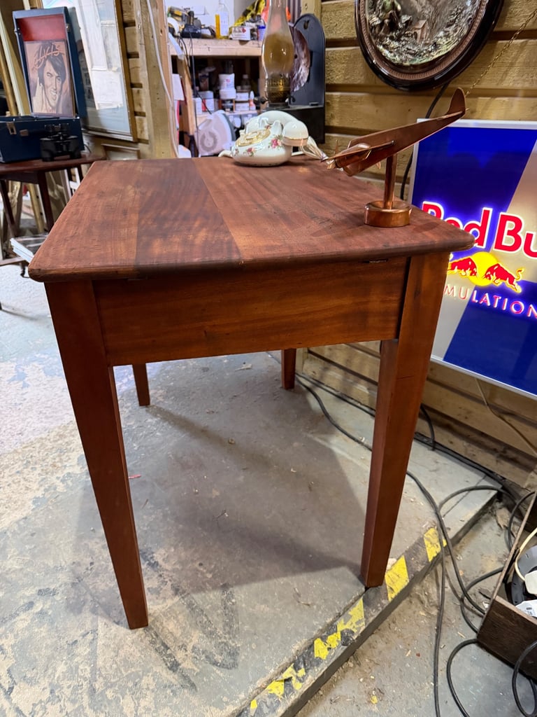 Late Victorian Solid mahogany Writing Table with Drawer – 91.5 cm x 60 cm x 76.5 cm