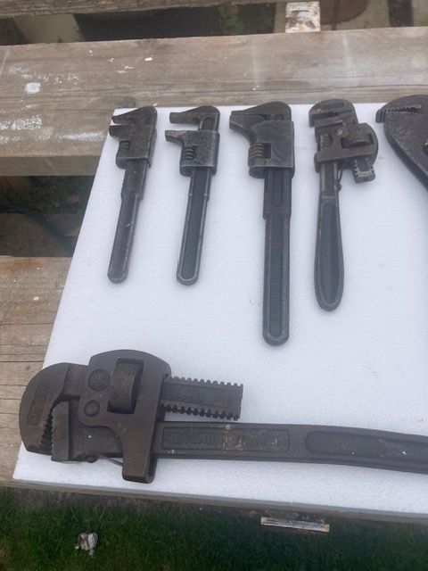 image for VINTAGE ADJUSTABLE SPANNERS - G -CLAMPS - STILSONS ETC. ETC.   ONLY £5 EACH