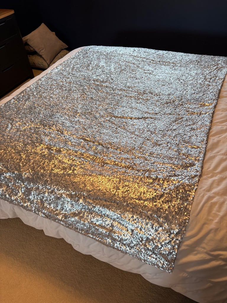 image for Voyage Maison grey silver sequin throw