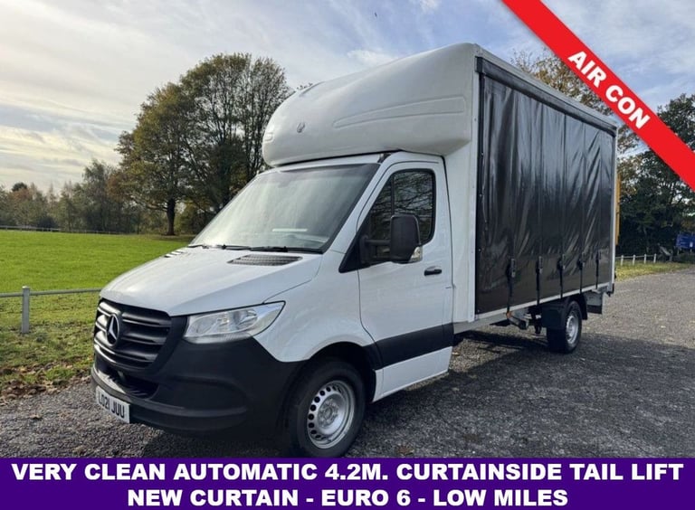 2021 Mercedes-Benz Sprinter 2.0 315Cdi 3.5t. Lwb 4.2m. Curtainside Tail Lift, Euro 6, 150Bhp Curt...