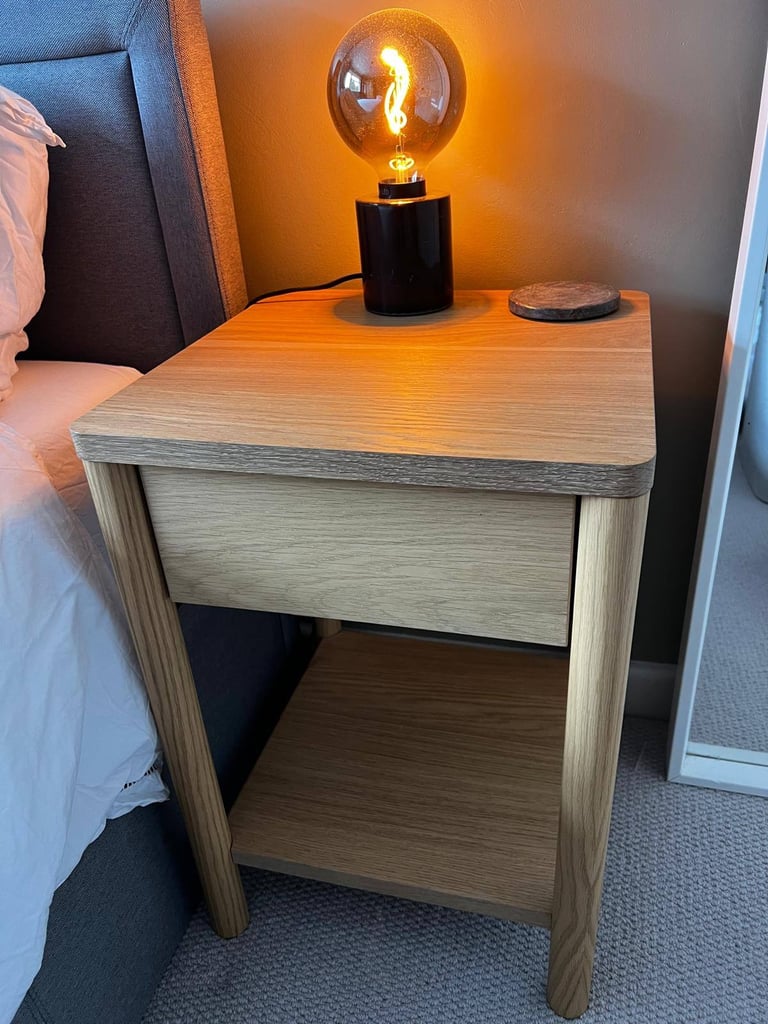 Pair of IKEA TONSTAD Oak Veneer Bedside Tables – Unused, 48% off RRP
