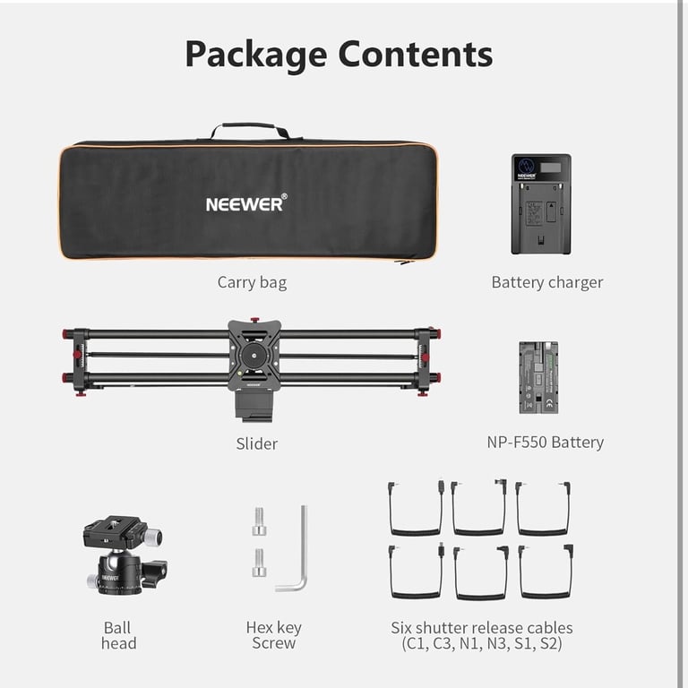 NEEWER 39.4”/100cm Motorized Camera Slider - BRAND NEW