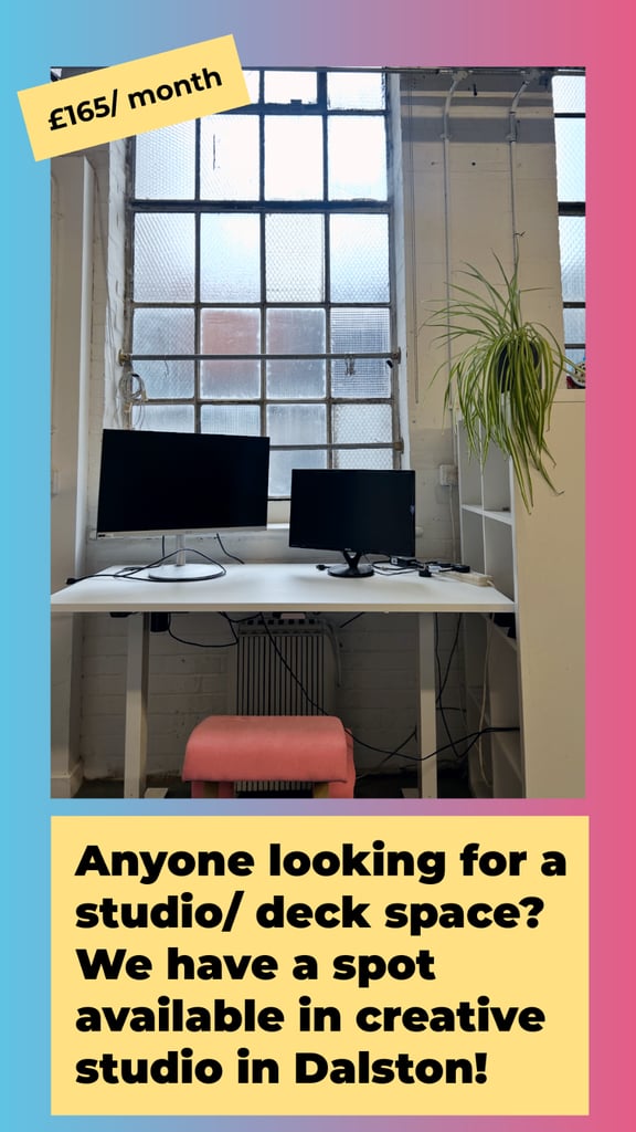image for Creative studio space available in Hackney!
