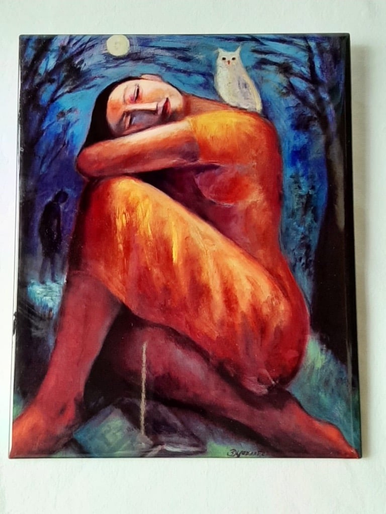 Framed Art - Tile Painting - Wall Hanging - Large Size