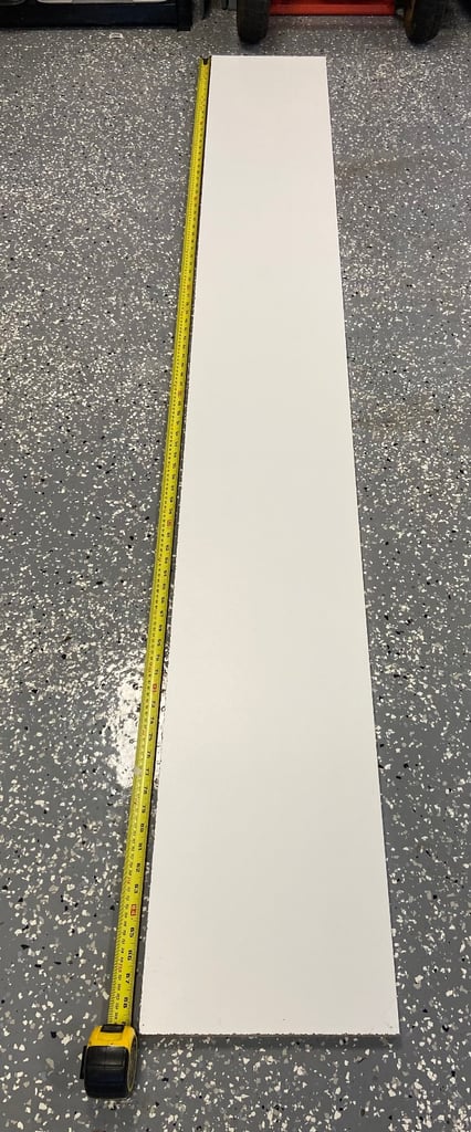 1 x length laminate shelf