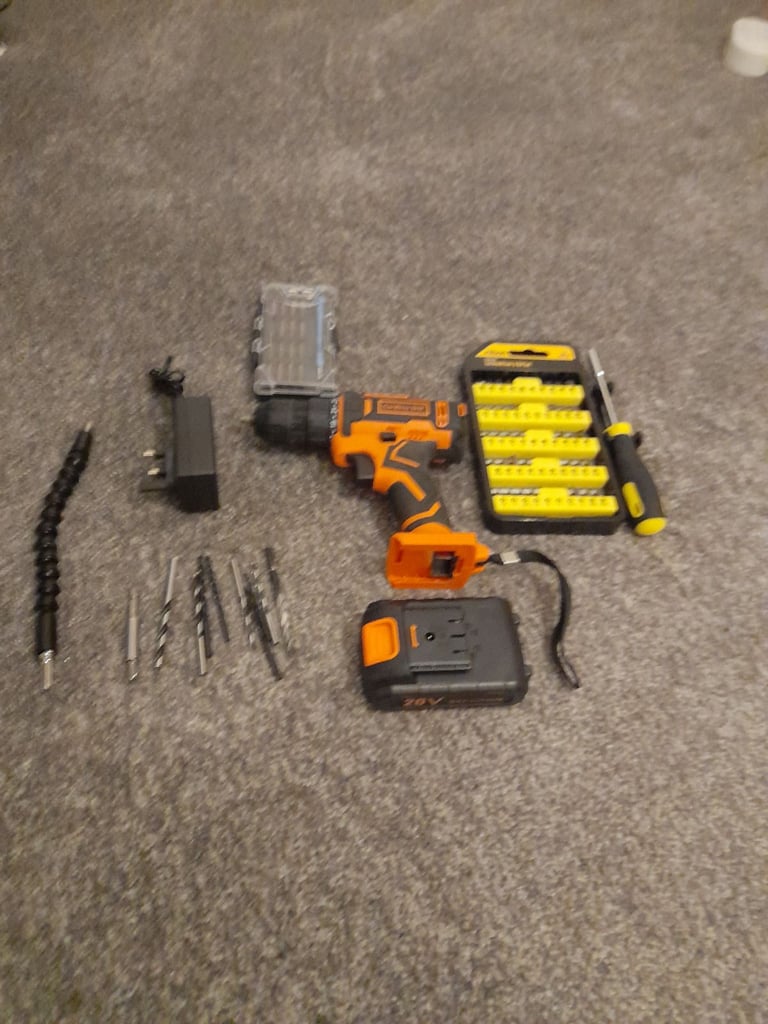 image for Cordless drill plus screwdriver set