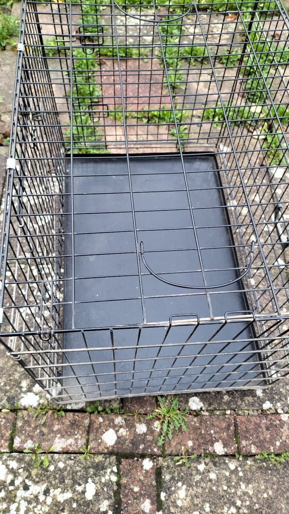Large dog cage with two opening doors 