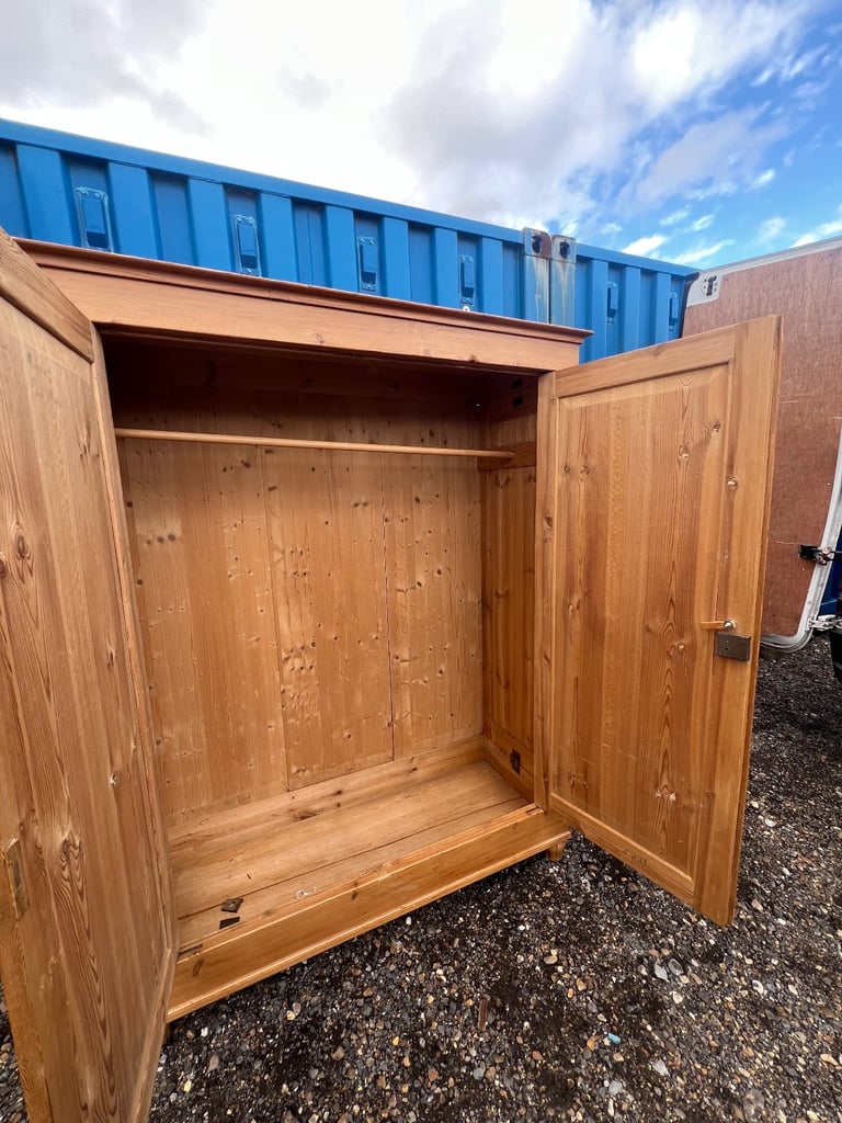 Antique pine knock down wardrobe 