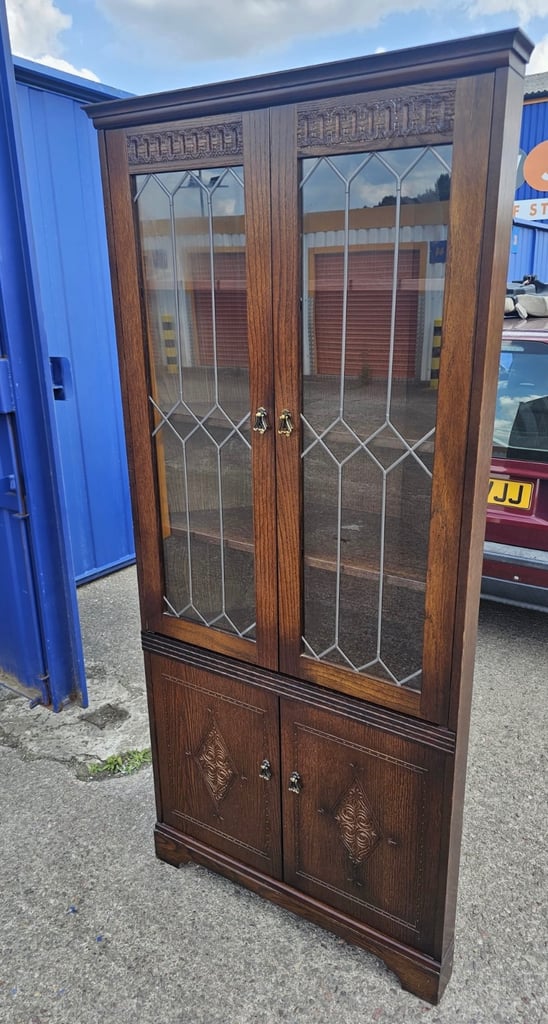 Vintage oak corner unit 