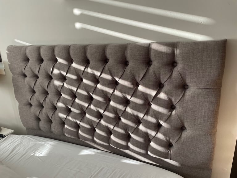 Grey upholstered headboard (double bed 140cm)