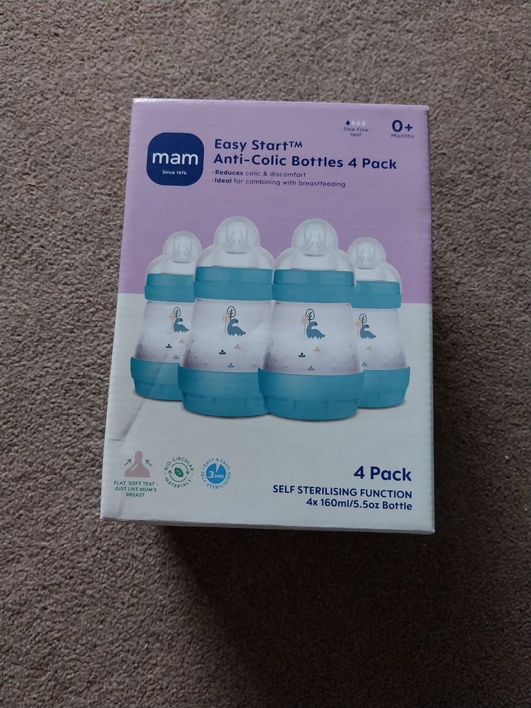  New blue baby bottles