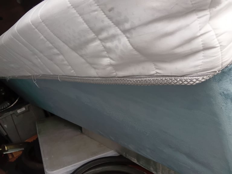 image for Single divan base with headboard and mattress. 