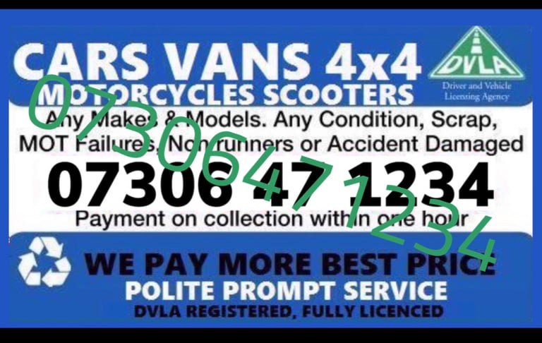 ♻️‼️ ALL CARS VANS WANTED CASH TODAY SELL MY SCRAP NON ULEZ VEHICLES COLLECT TODAY 