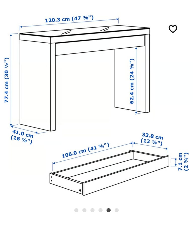 Ikea malm dressing table 