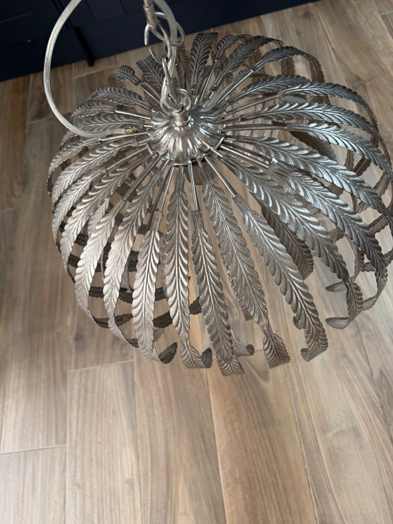 John Lewis Montserrat Leaf Pendant Ceiling Light (Silver Finish)