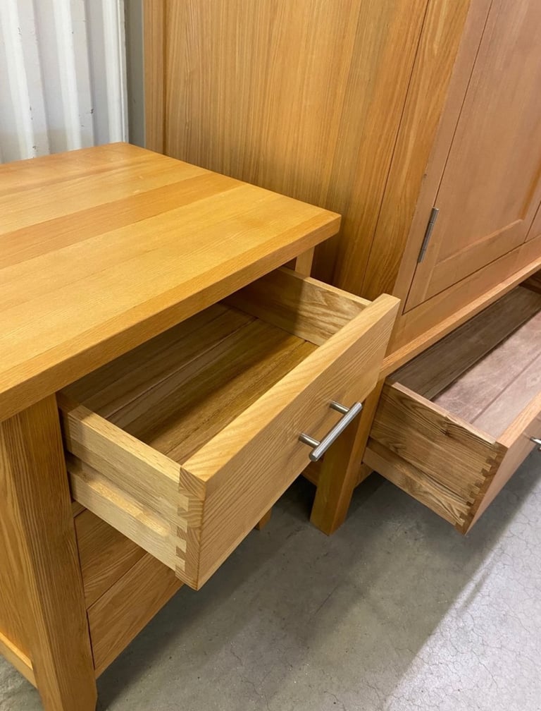 Solid Oak Wardrobe and Matching Bedsides