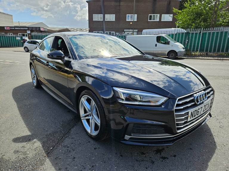 2018 AUDI A5 2.0 TDI Ultra S Line 5dr S Tronic Black Damaged Salvage CAT N