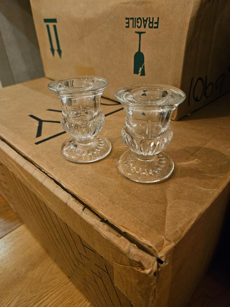 48 glass candle holders