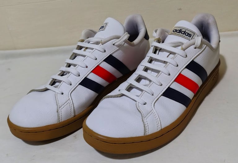 Adidas Trainers Grand Court White Mens Running Shoe UK Size 9.5