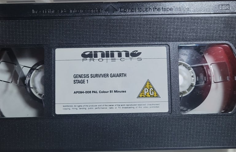 * Genesis survivor Gaiarth stage 1 Anime manga pal vhs video tape 45 mins 1994