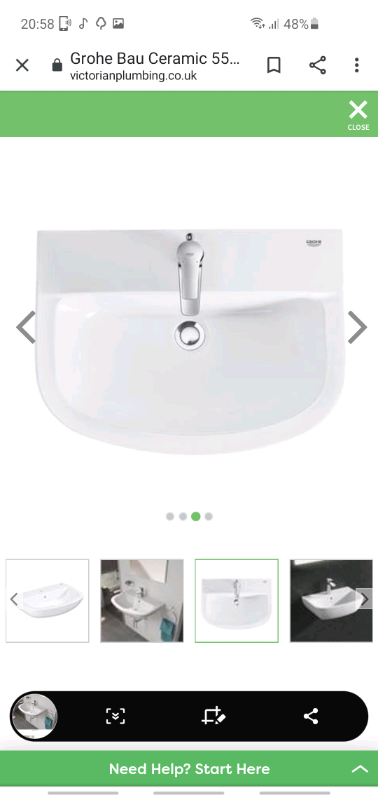Grohe ceramic basin 550mm (bathroom sink)