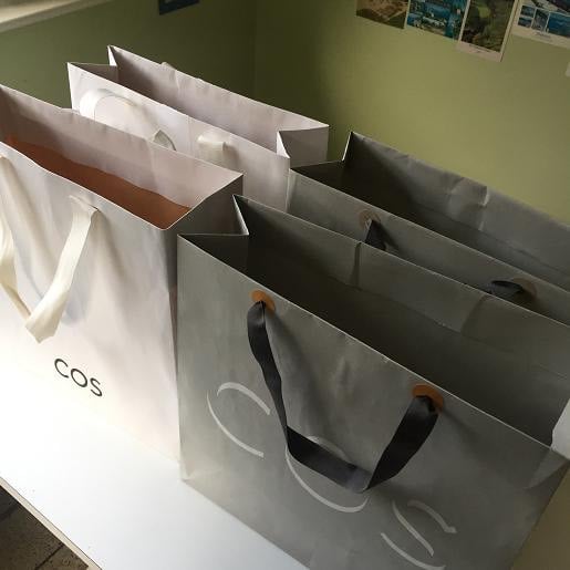Four Cos Large Square Shopping Gift Bags