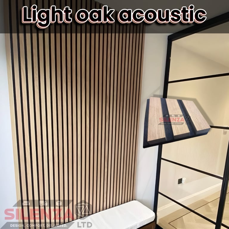 Acoustic Wood Slat Wall Panels - For Media Walls 240x60
