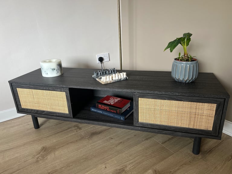 New Pavia Wide Rattan Unit in Black by Made