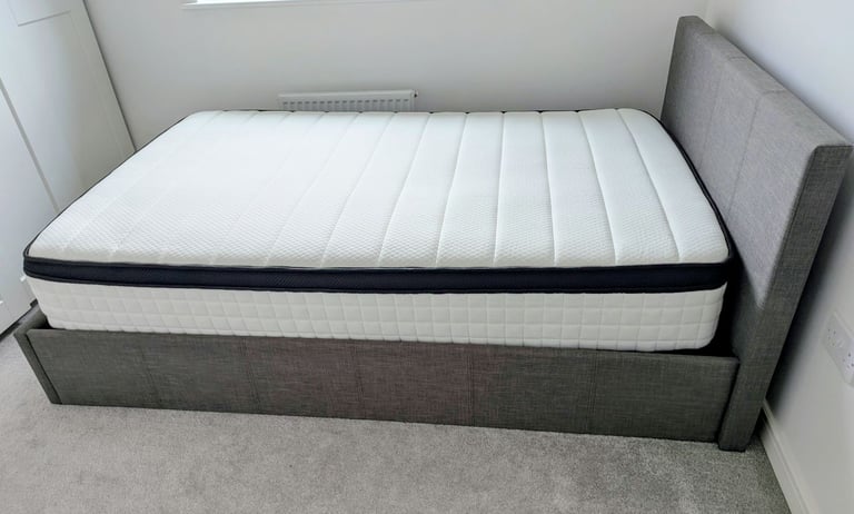 image for Small double ottoman bed with mattress 