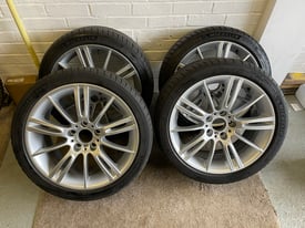 BMW MV3 genuine unmarked refurbished staggered alloy wheels PS4 Tyres